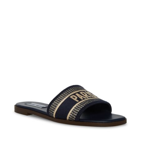 Black Steve Madden Knox Women's Slides | PH 2134OAT